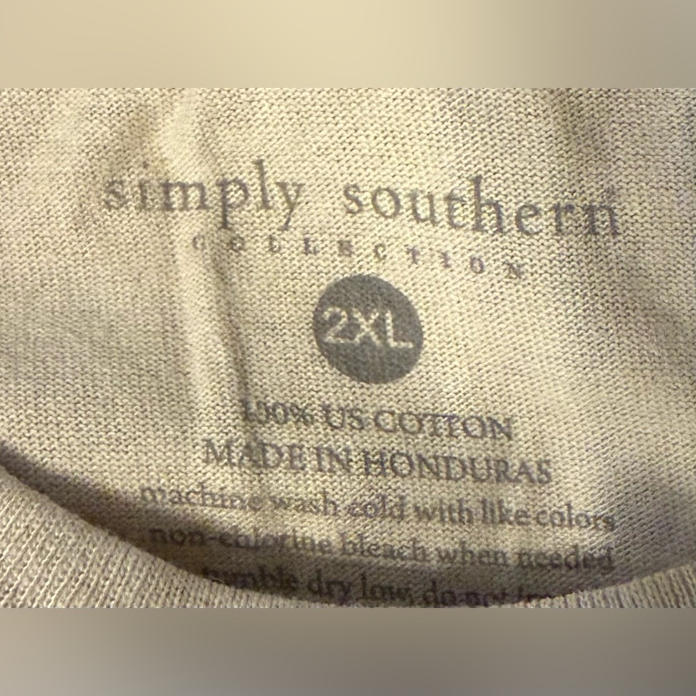 Simply Southern Beige Short Sleeve Tee - Picture 5 of 5